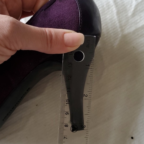 Naturalizer 'Latman' purple suede bow stich pump - Picture 8 of 8